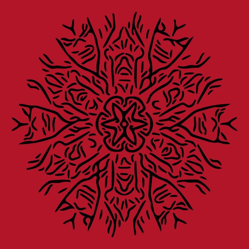 Mandala Flower Lines Abstract Shape Pattern