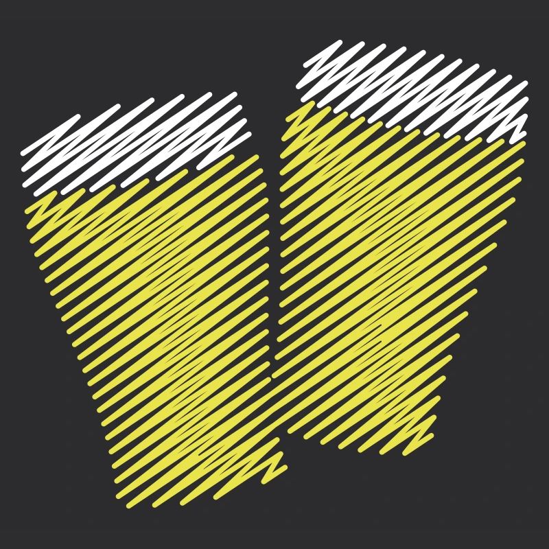 2 Biergläser Stoßen An (Bier / Scribble)