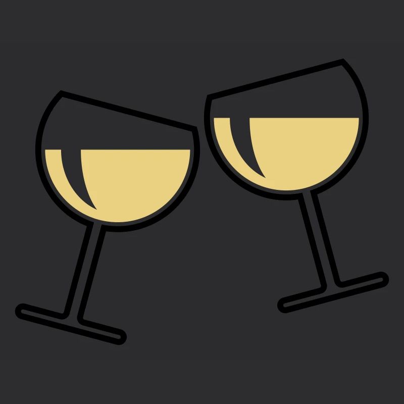 2 White Wine Glasses (Cheers / Round / Closed 2C)