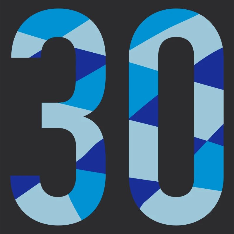 30ème anniversaire - Nombre dans la conception du polygone