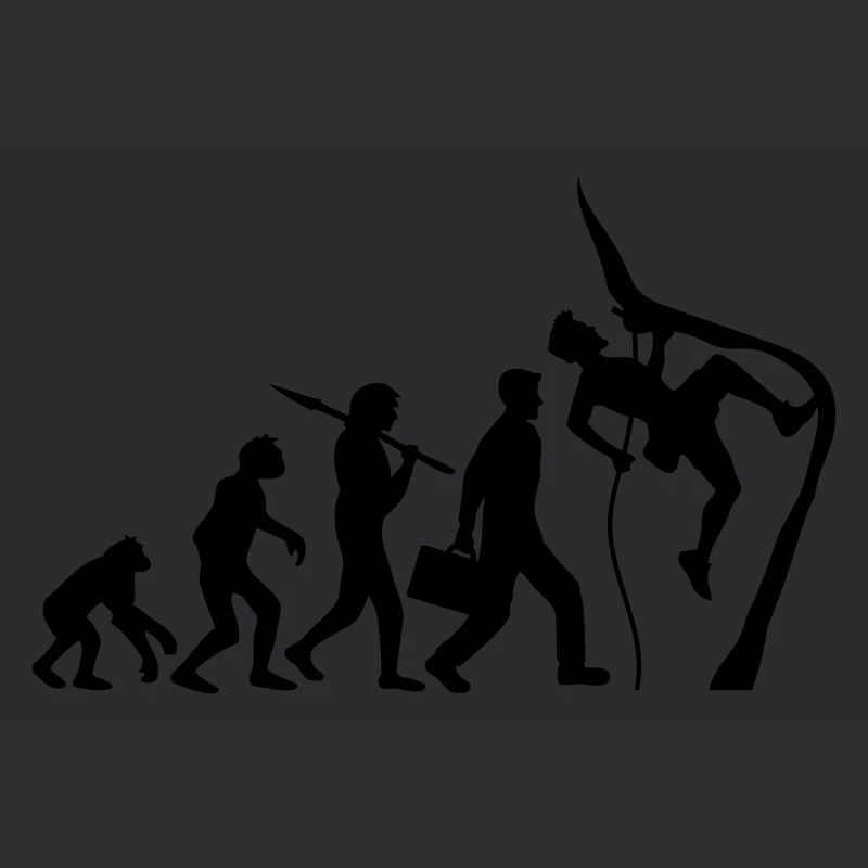Evolution de grimpeurs de corde d'escalade