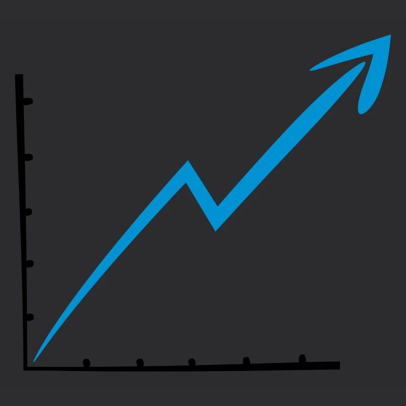line arrow line upwards earnings ascending