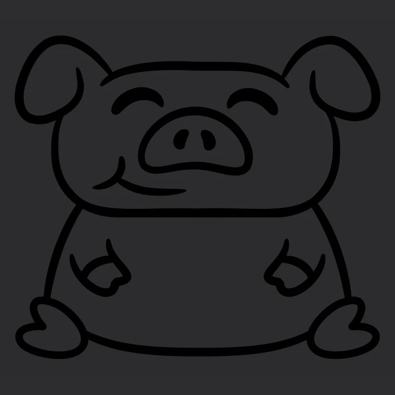 Sitzendes Schwein Liebe Kleines Süßes Schweinchen