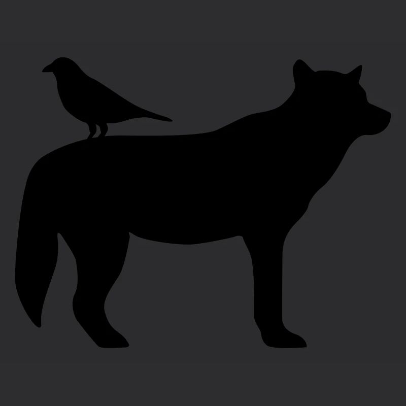 Loup et corbeau