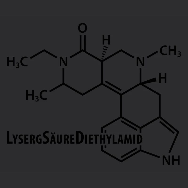 LSD Strukturformel Acid Techno-Szene Drogen Rausch