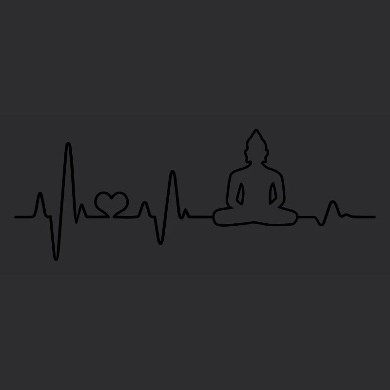 Herzschlag Buddha Buddhismus Buddhist Geschenk