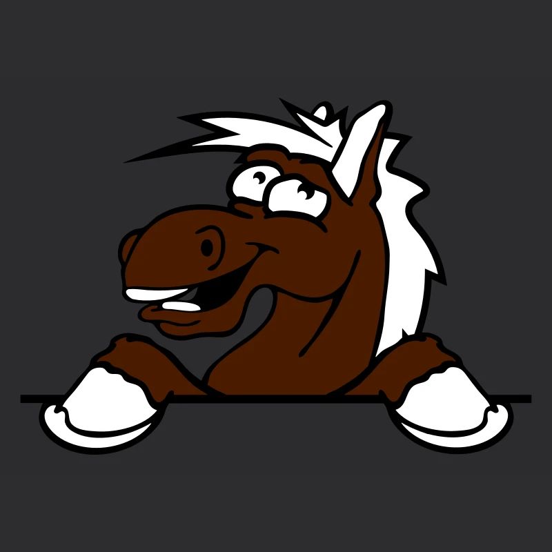 drôle comique mur de cheval de bande dessinée text