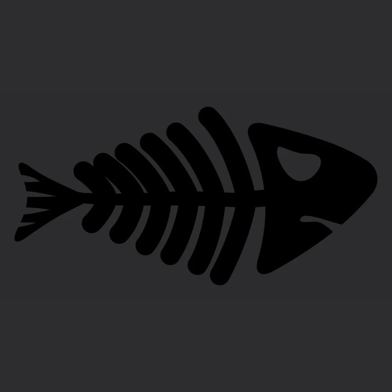 fish skeleton bone tail