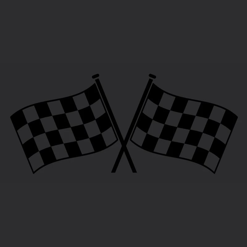 Deux drapeaux à damier vainqueur de la course