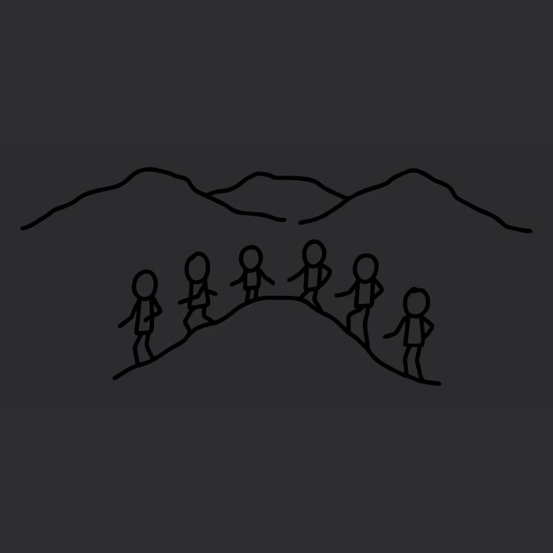 6 Männchen wandern