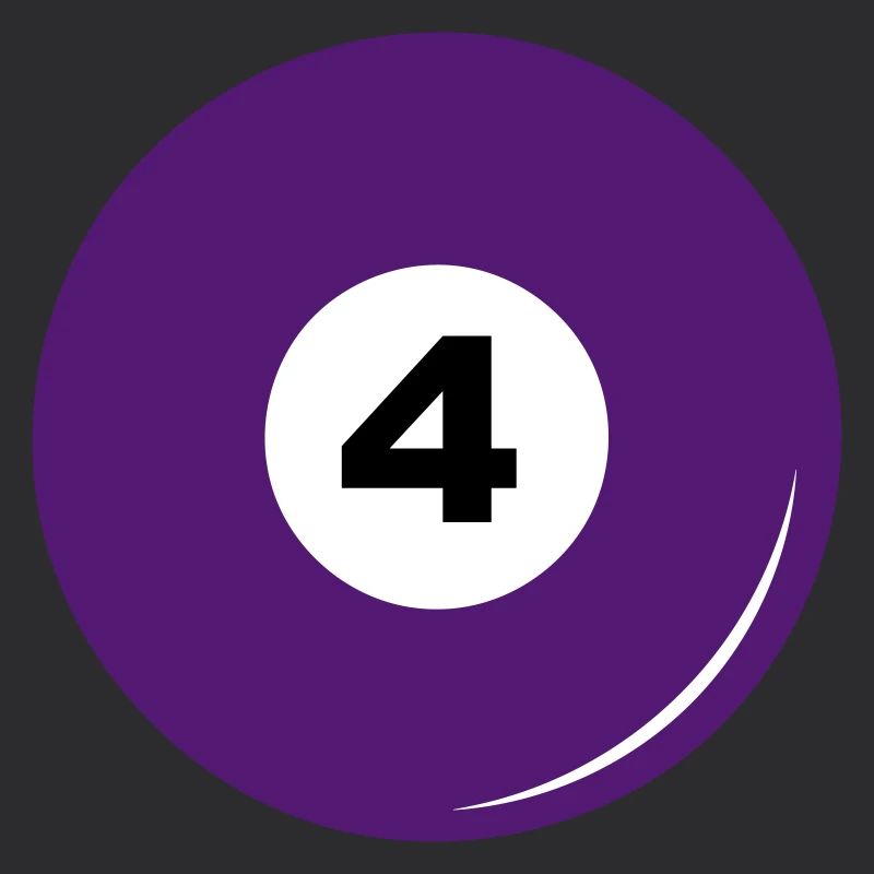 Billard Kugel Nummer 4