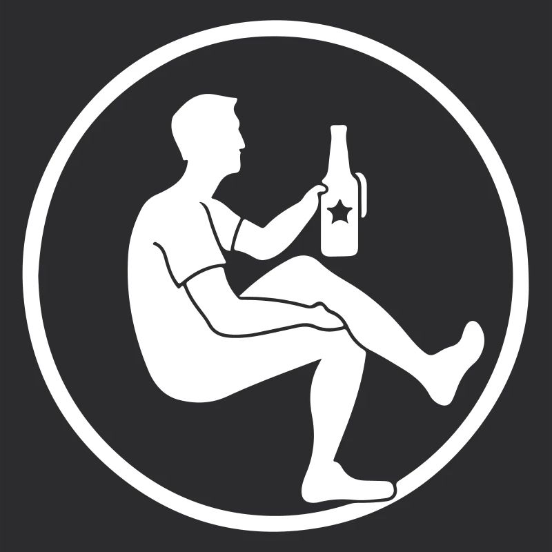 Beer Drinking Silhouette
