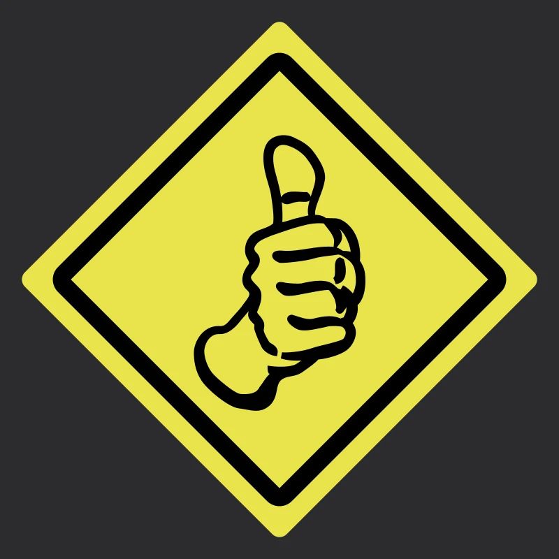 thumbs up roadsign