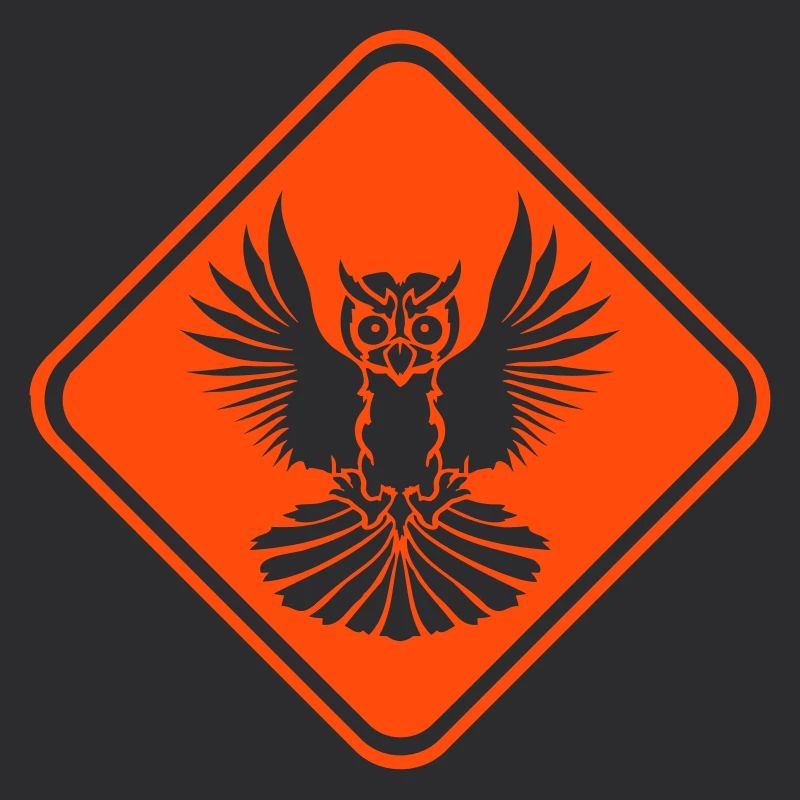 Owl Warning Danger Zone Sign Note Attention
