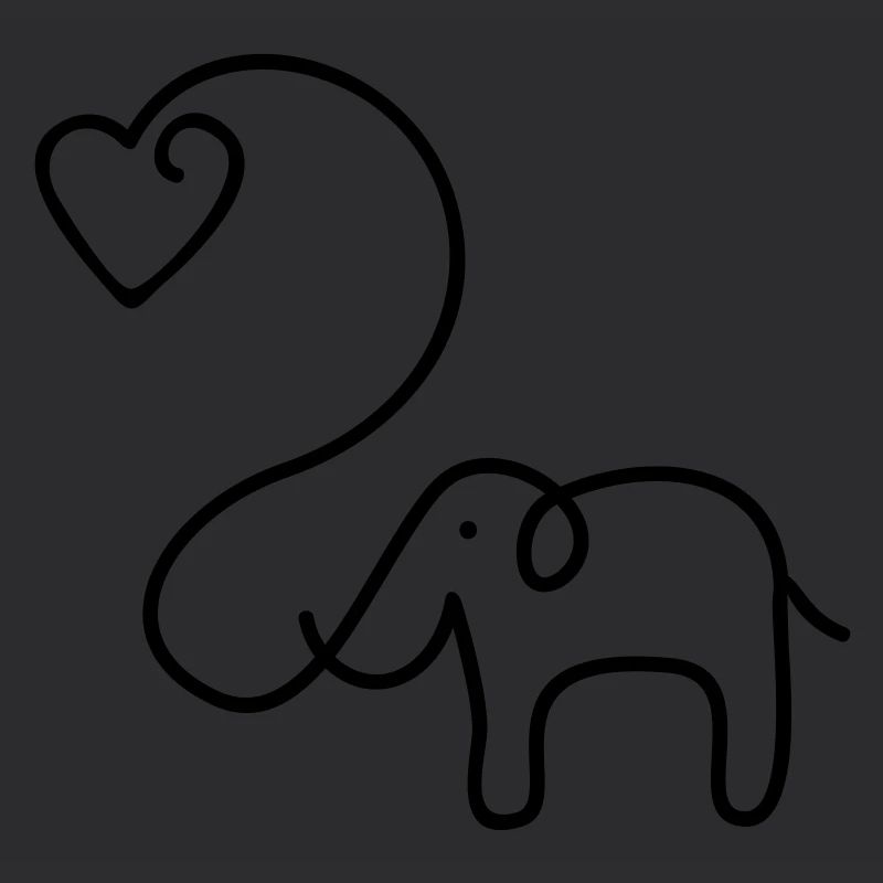 ÉLÉPHANT avec le coeur