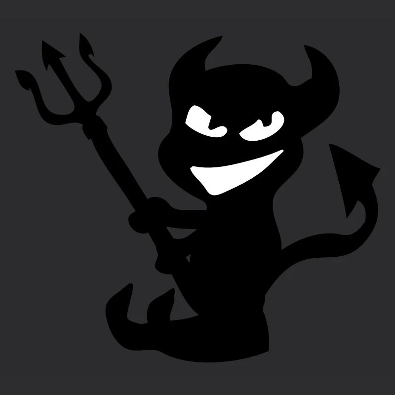 Smile evil with trident