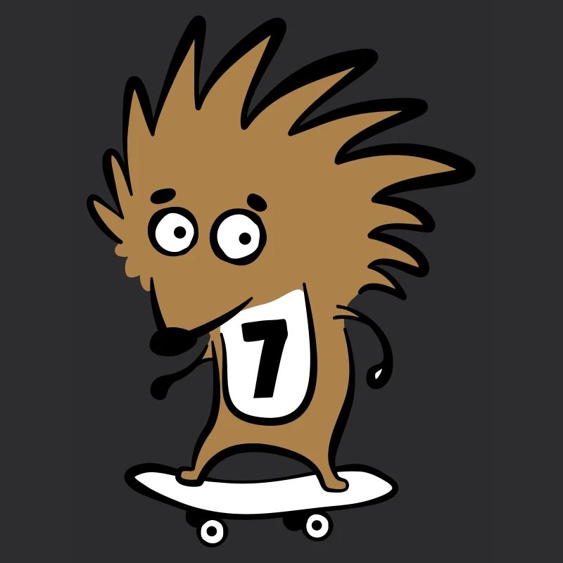 Skate Igel "Knut Heinrich" mit Startnummer 7