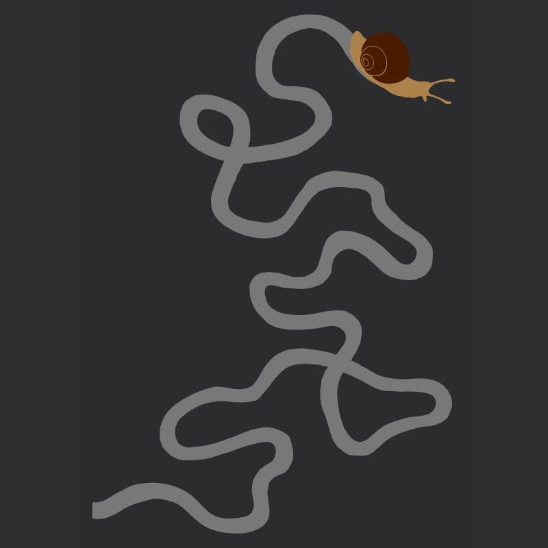 Schnecke mit Schleim