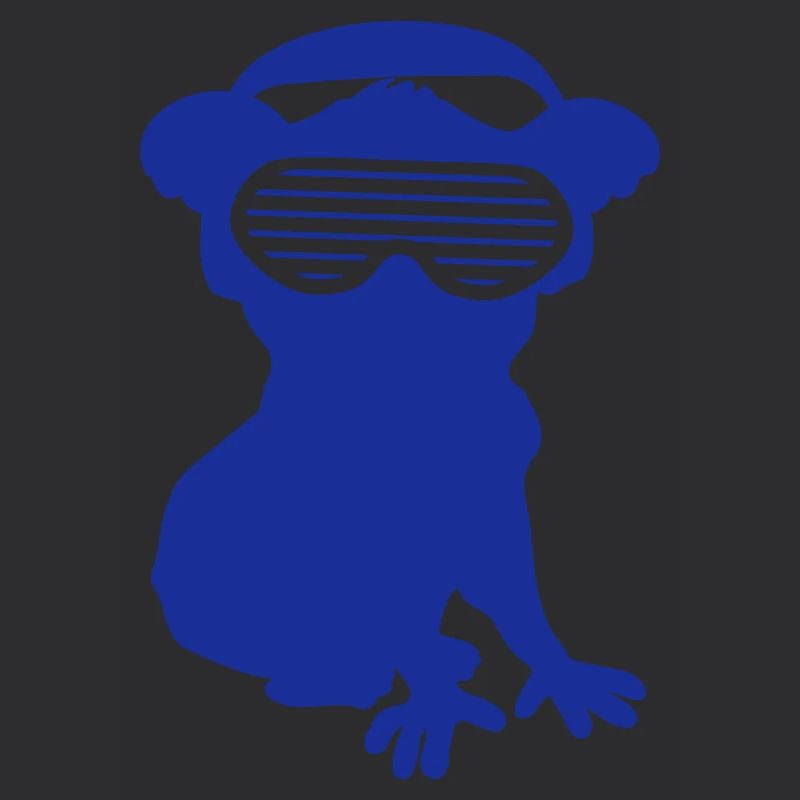 Cool DJ Koala Bär Koalabär Silhouette Party Musik