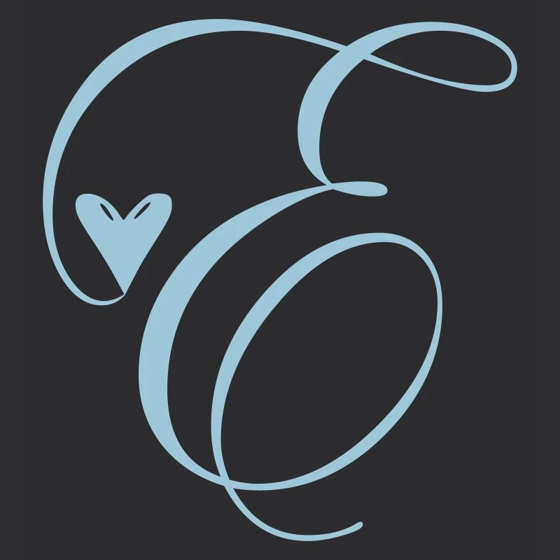 Monogram E Heart Vine