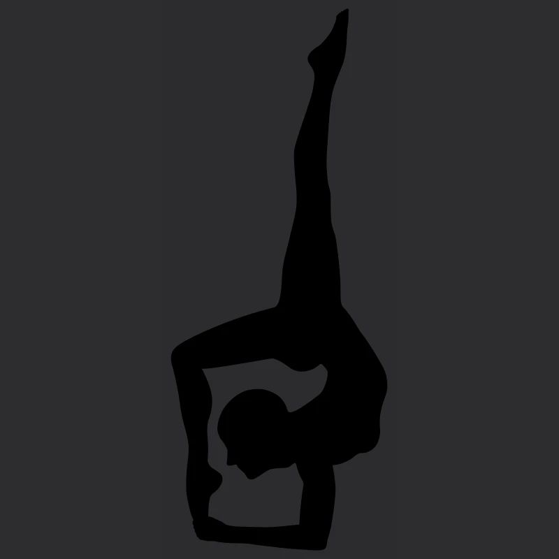 Dynamische Yoga-Silhouette