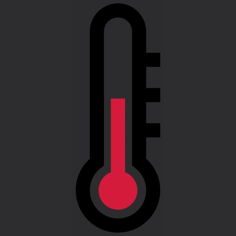 Icône d'icône de température du thermostat