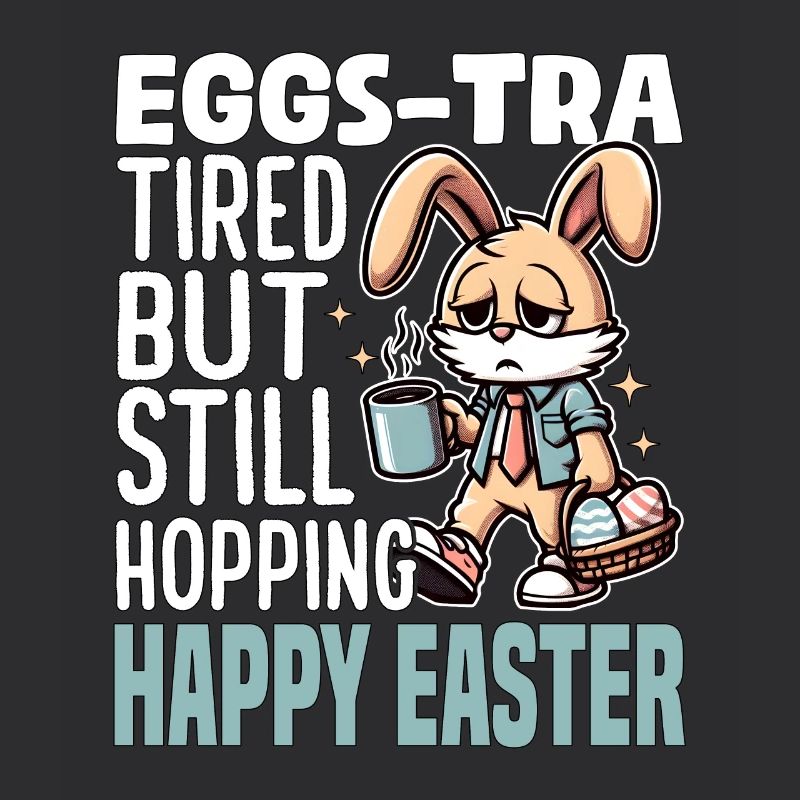 EGGS-TRA TIRED BUT STILL HOPPING HAPPY EASTER