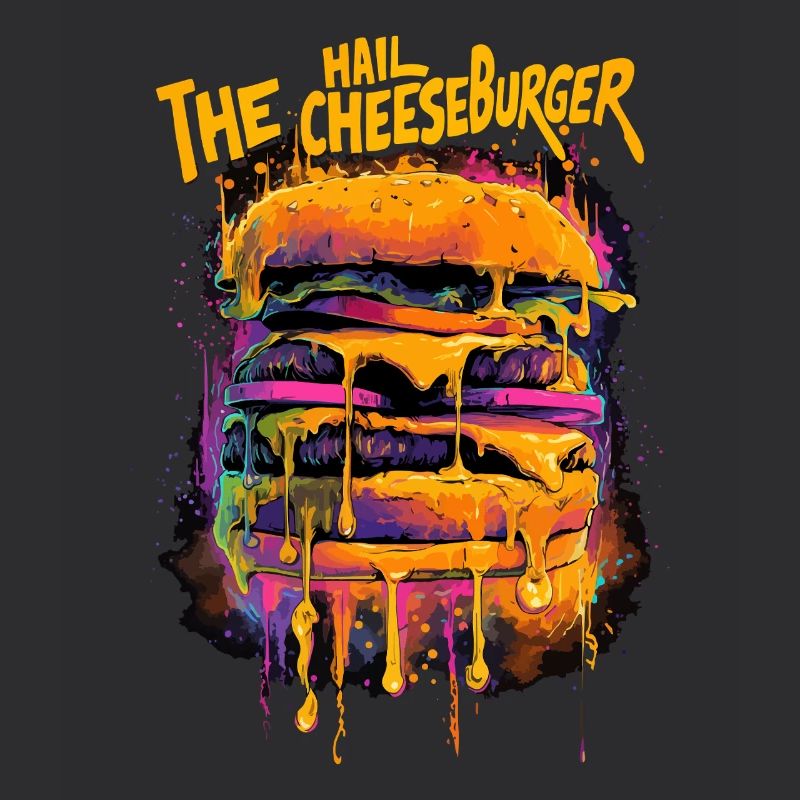 Trippy Hail the Cheeseburger Graffiti Street Style