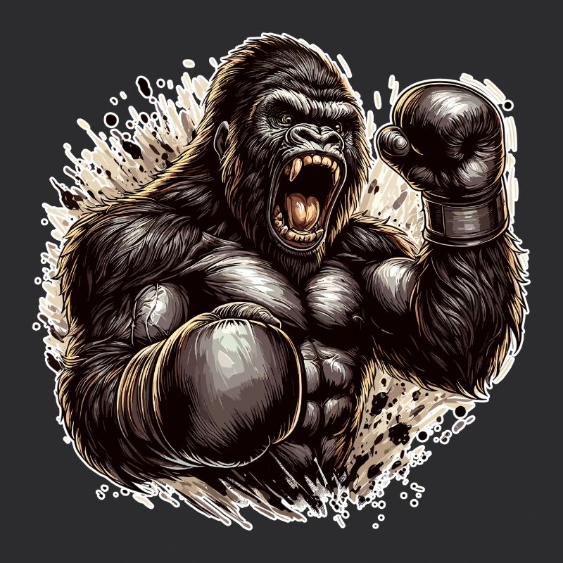 Gorilla Boxer Kämpfer Boxen brüllt Geschenk