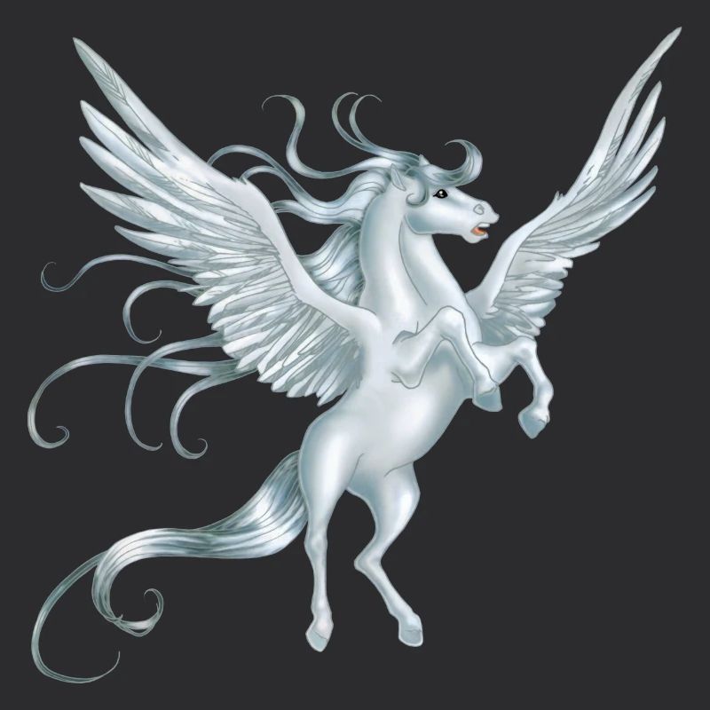 Pegasus aux ailes déployées