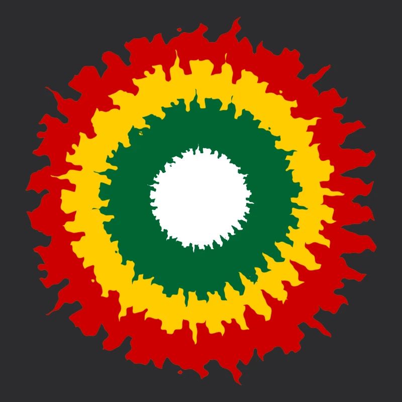 Motif rasta vibrant avec effet feu