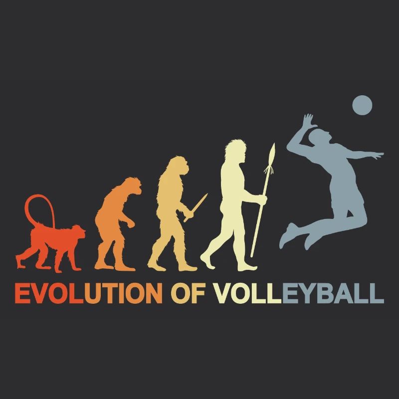 Evolution eines Volleyballspielers