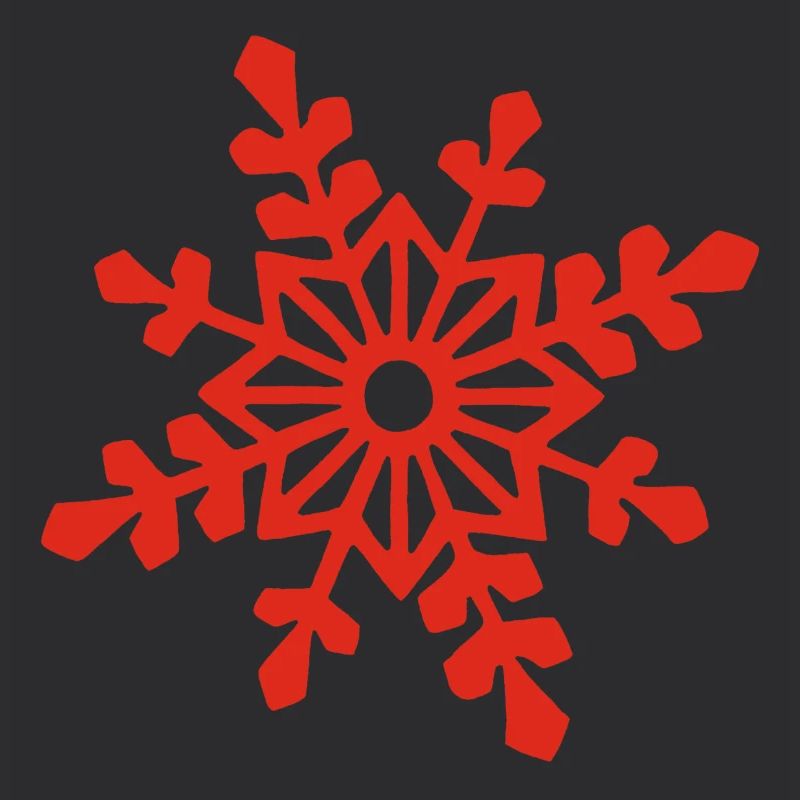 Rote Schneeflocke