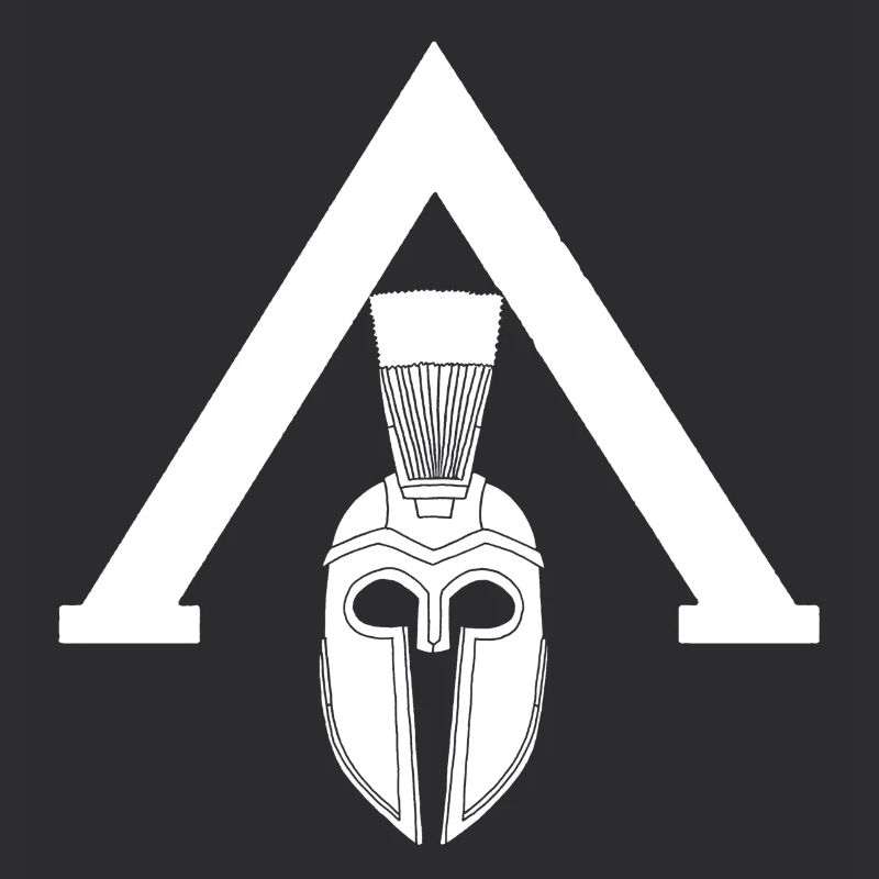 Symbole spartiate blanc