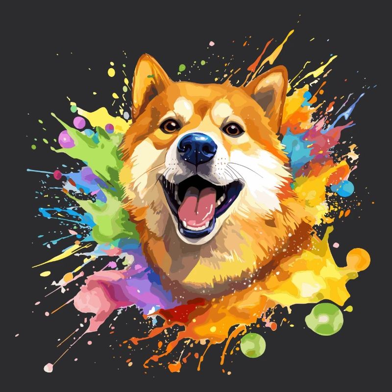 Pièce de monnaie Doge couleur Splash