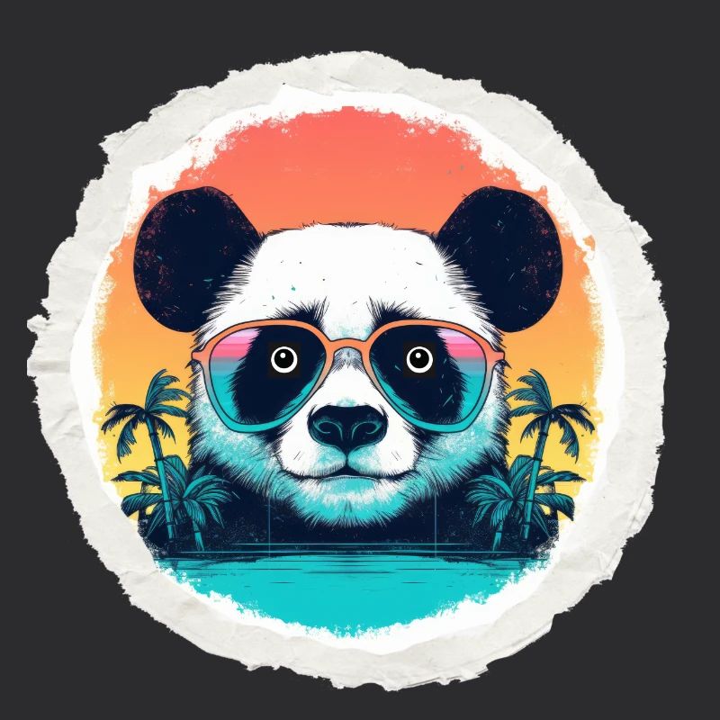 Bébé panda en vacances