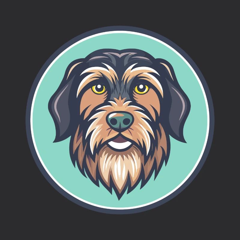 Wirehaired Pointing Griffon Dog Breed Cartoon Pet