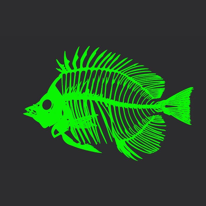 Leuchtender Fisch Skeleton Design
