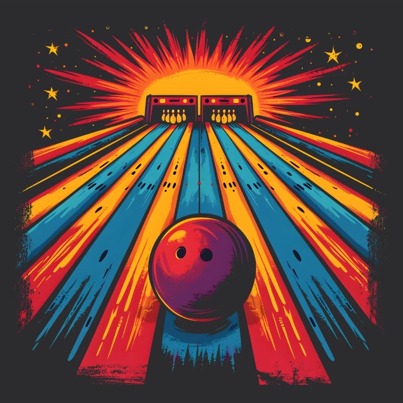 Look de dessin animé de bowling