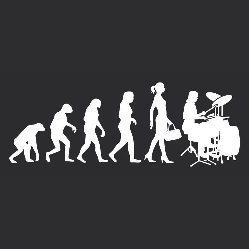 Evolution Schlagzeugerin Percussion Drummer Lady