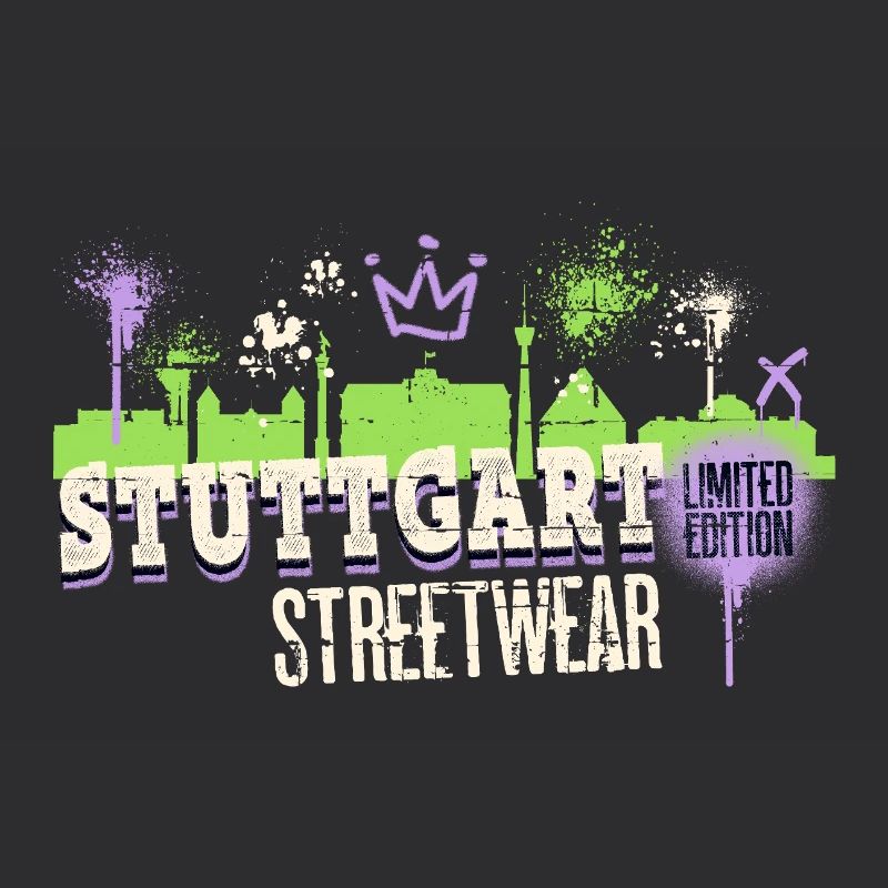 Stuttgart Skyline Stadt Deutschland Graffiti Kunst