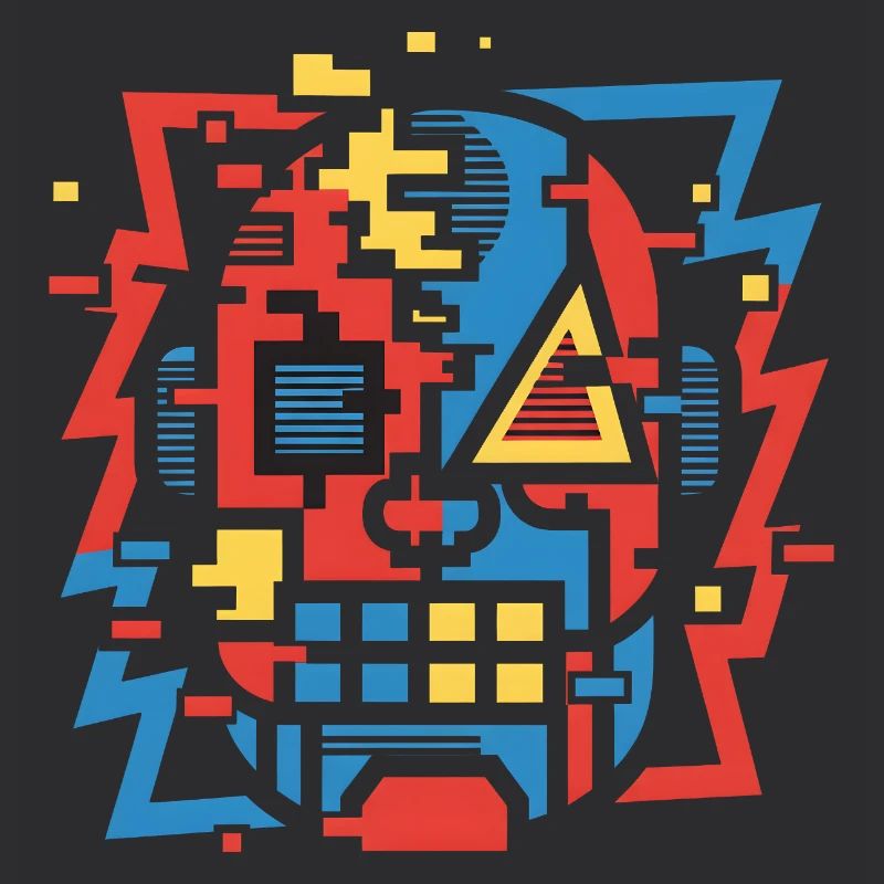 Abstract Glitch Face