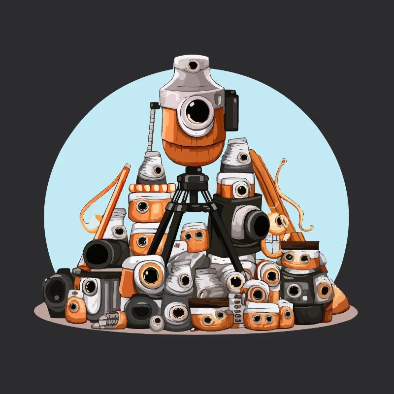 Illustration de piles de caméra