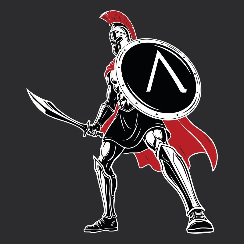 Spartan Sword Shield Maskottchen Spartan Legend