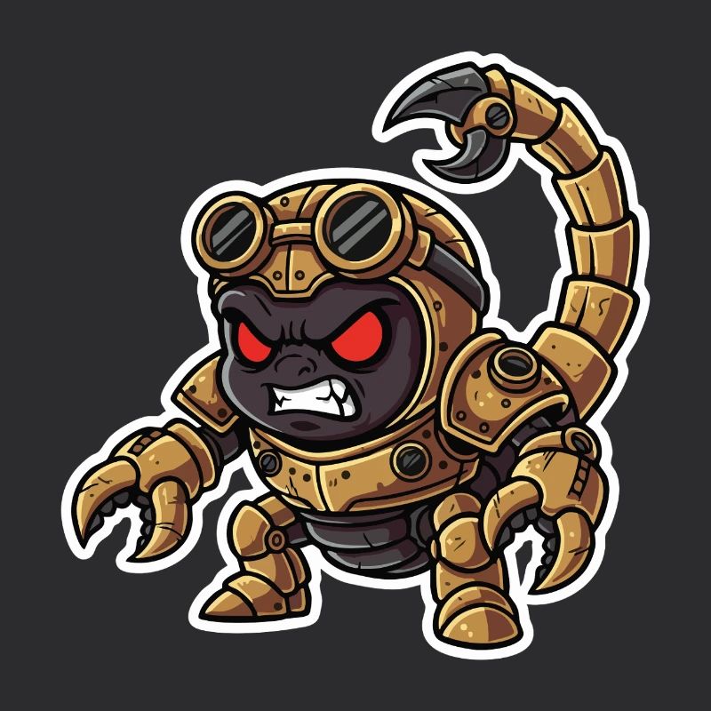 Skorpion Bionic Steampunk Krieger Messingnieten