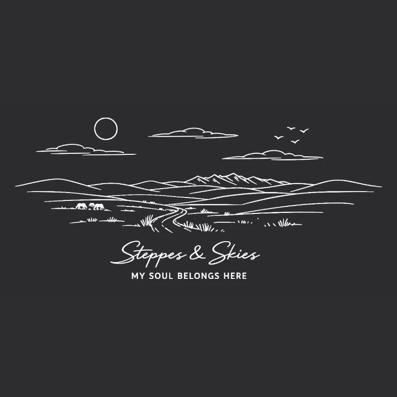 Steppes & Skies: Kasachstan Steppe Minimalist