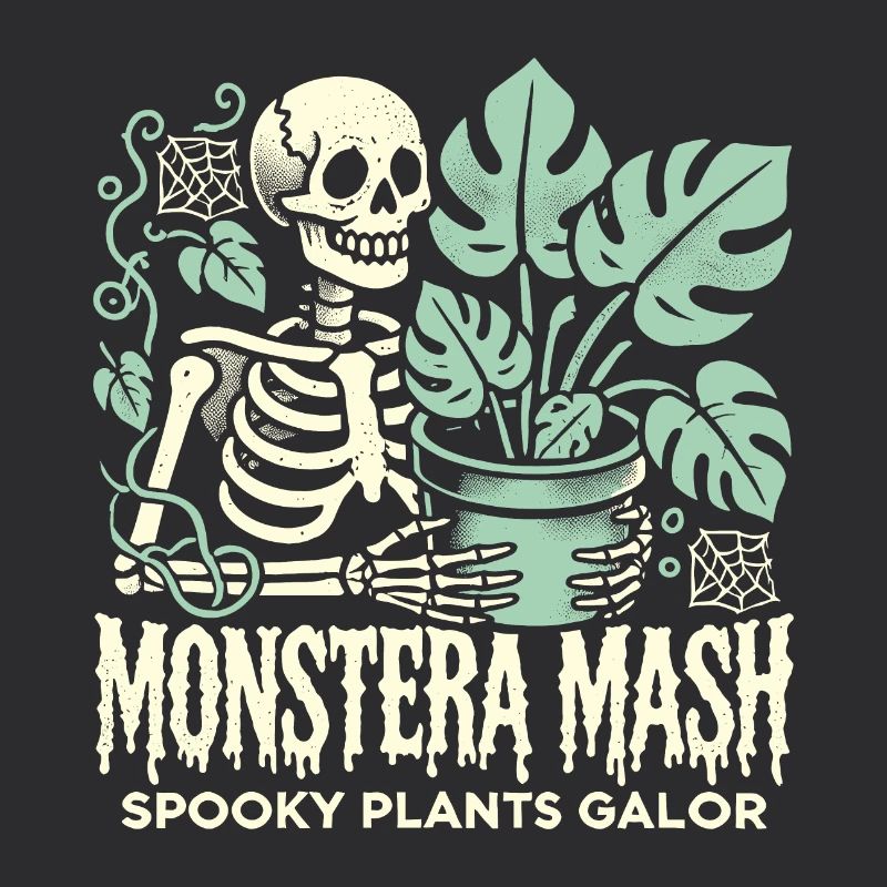 Monstera mash - spooky plant lover design