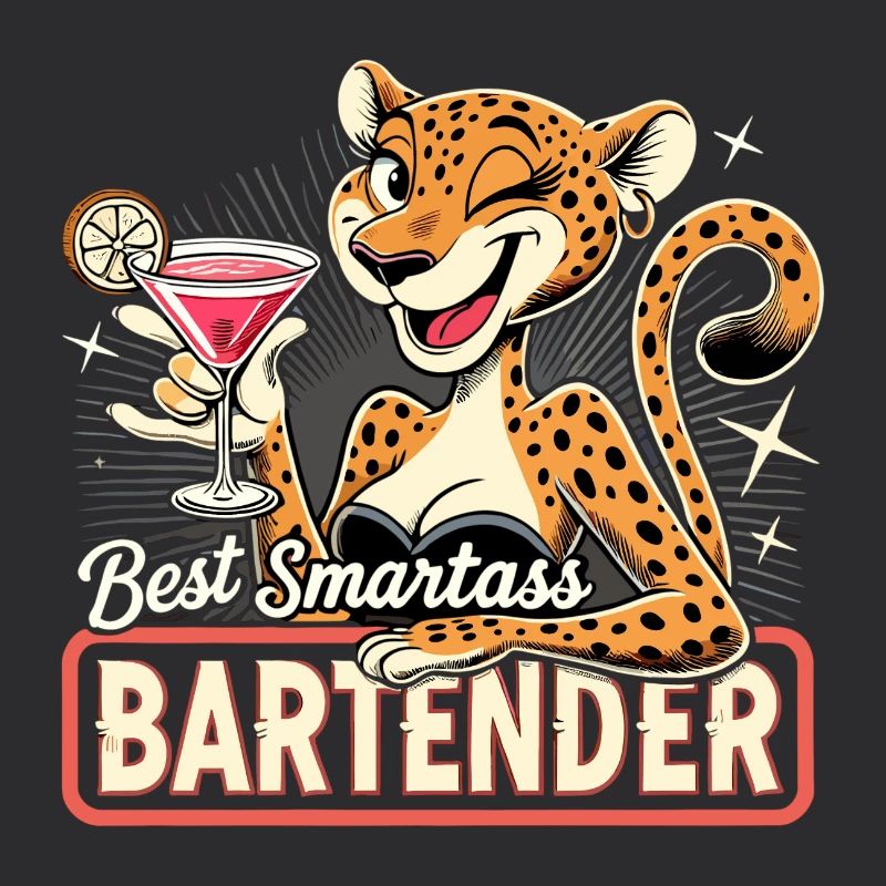 Barkeeperin Barfrau Leopardin Leopard Geschenk