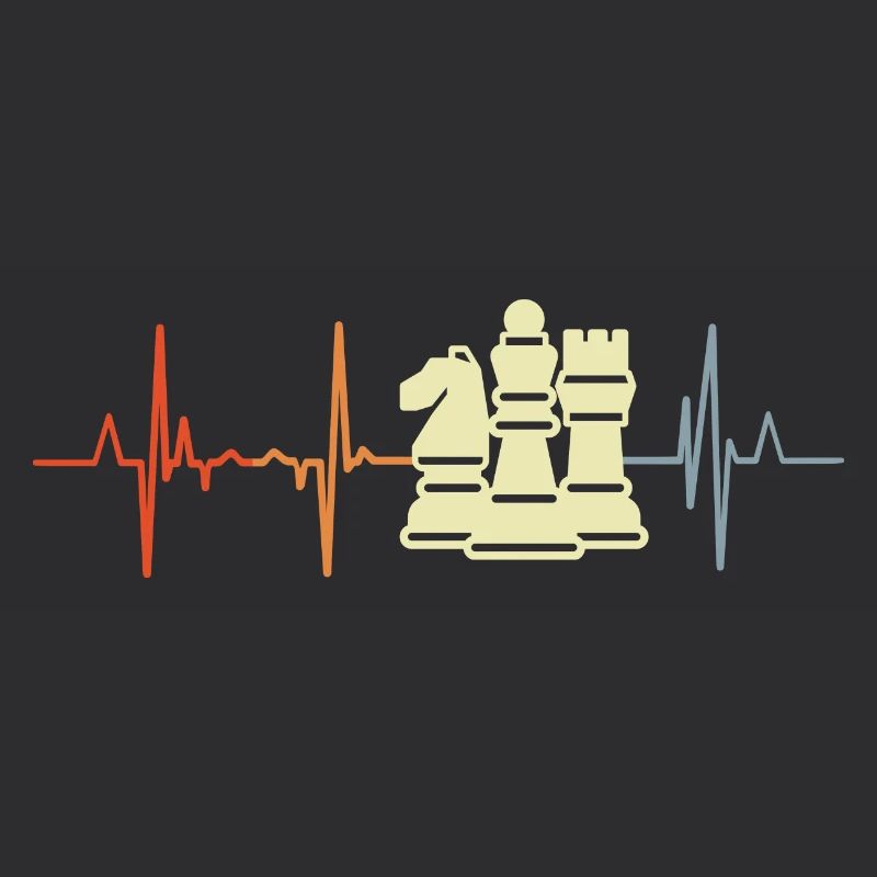 Pièces d’échecs Cardiogramme