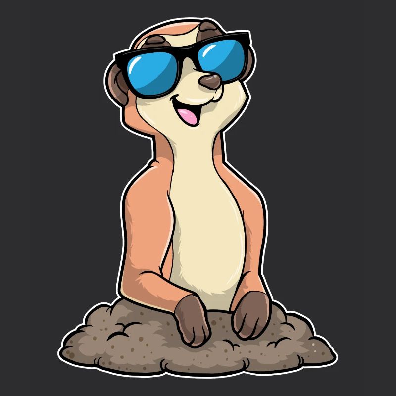 Erdmännchen mit Brille